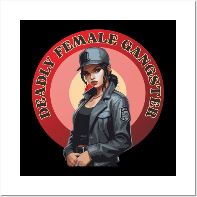 deadly female gangster Wall Art by Suwitemen